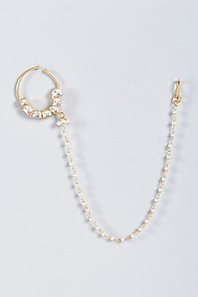 Gold Plated Pachi Kundan Nose Ring