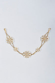 Gold Finish Shell Pearl Matha Patti