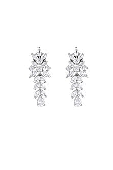 White Finish Cubic Zirconia Stone Necklace Set