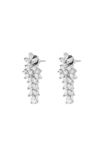 White Finish Cubic Zirconia Stone Necklace Set