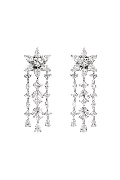 White Finish Cubic Zirconia Necklace Set