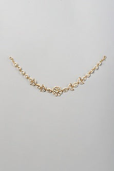 Gold Finish Kundan Polki Matha Patti