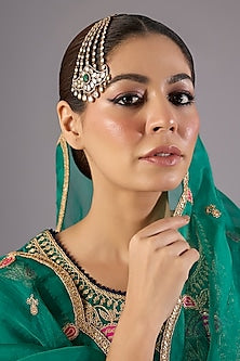 Gold Finish Kundan Polki Passa