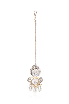 Gold Plated White Pearl Necklace Set