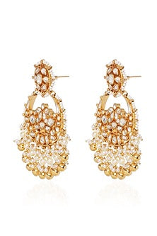 Gold Plated Pearl Chandbali Earrings