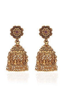 Gold Plated Jhumka Earrings