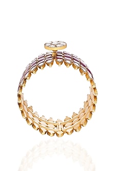 Gold Plated Red Stone Bangle