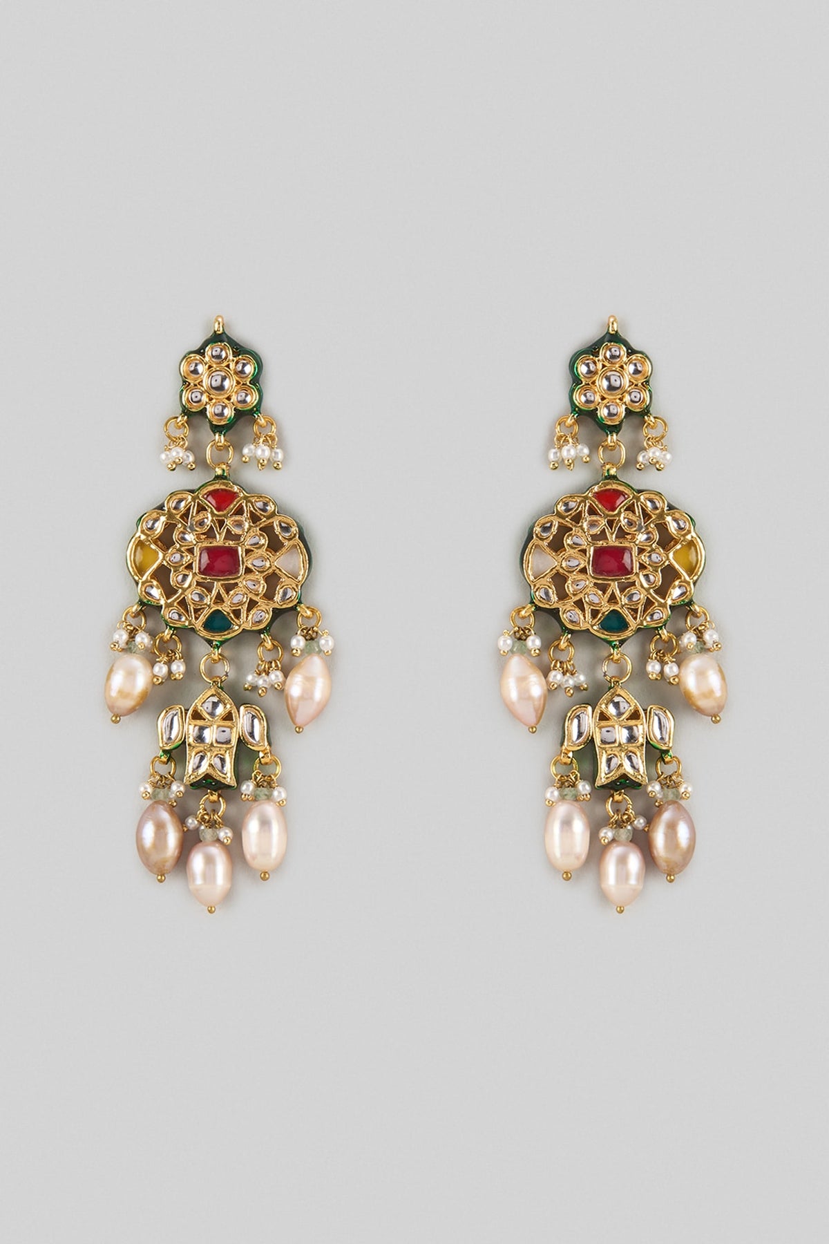 Gold Finish Brass Dangler Earrings