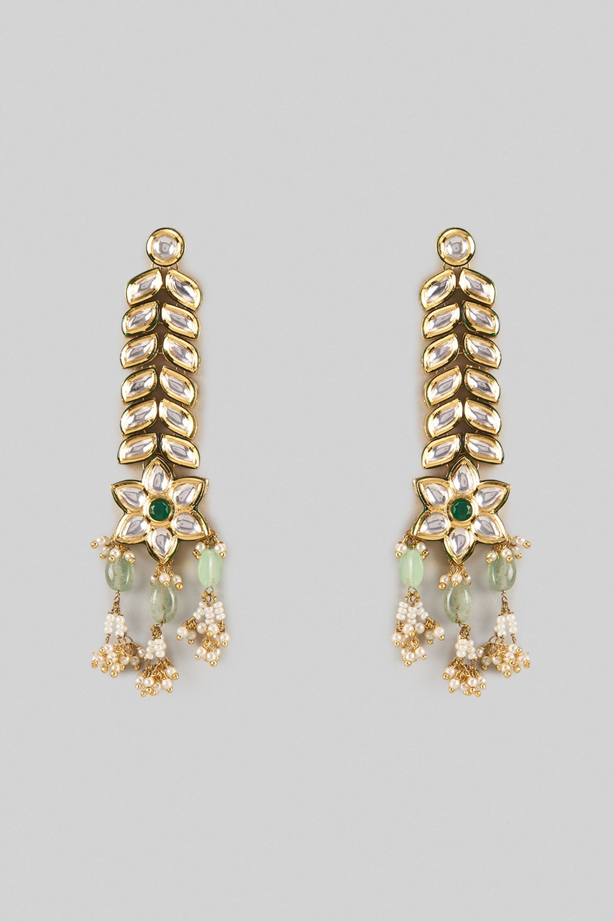 Gold Finish Brass Dangler Earrings
