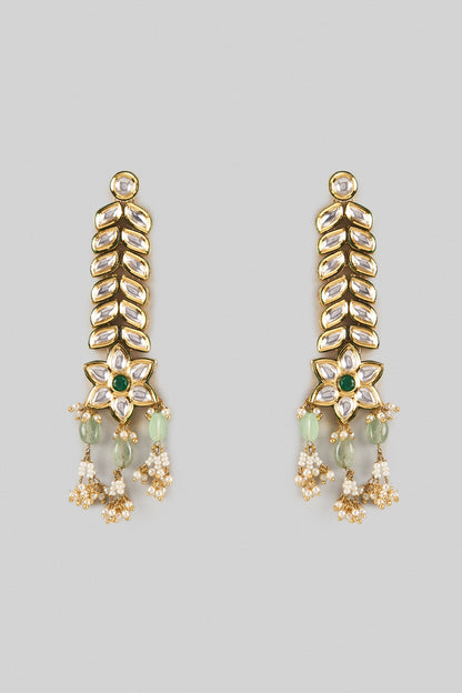 Gold Finish Brass Dangler Earrings