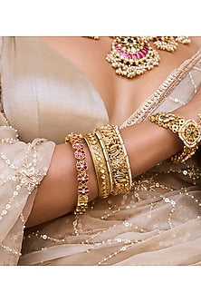Gold Plated Bangles (Set Of 2)