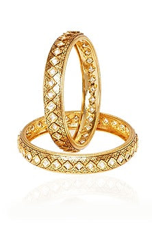 Gold Plated Bangles (Set Of 2)