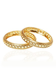Gold Plated Bangles (Set Of 2)