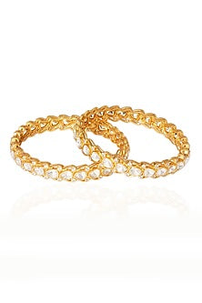 Gold Plated Bangles (Set Of 2)