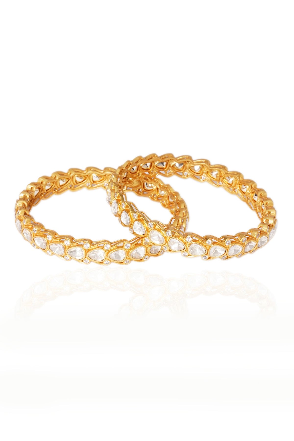 Gold Plated Bangles (Set Of 2)