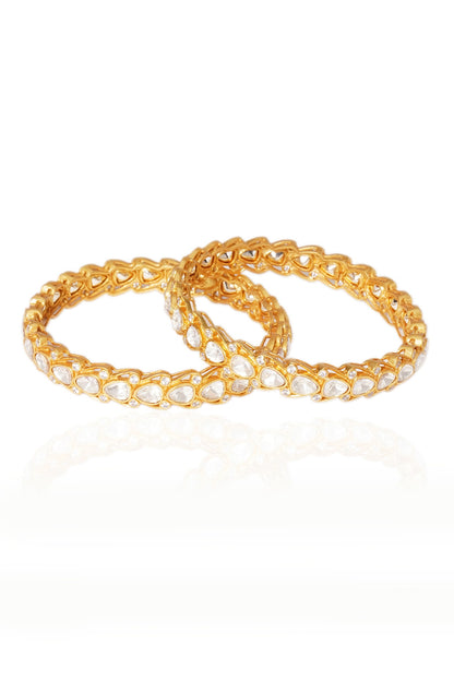 Gold Plated Bangles (Set Of 2)
