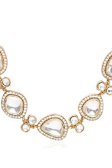 Gold Plated Rhodolite Stone Necklace Set