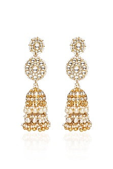 Gold Plated White Pearl Necklace Set