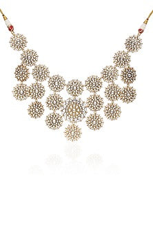 Gold Plated Rhodolite Stone Necklace Set
