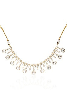 Gold Plated White Onyx Necklace Set