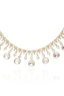 Gold Plated White Onyx Necklace Set