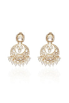 Gold Plated White Pearl Necklace Set