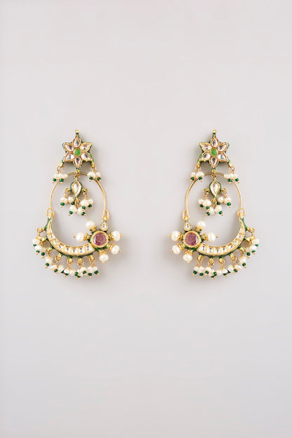 Gold Finish Dangler Earrings
