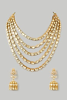 Gold Finish Moissanite Layered Necklace