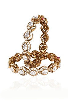 Gold Plated Bangles (Set Of 2)