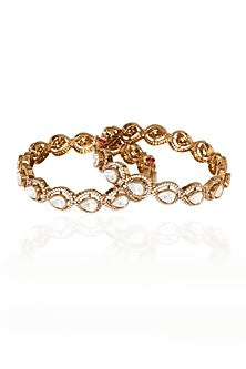 Gold Plated Bangles (Set Of 2)