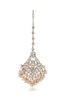 Gold Plated Pearl Maangtikka