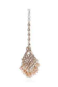 Gold Plated Pearl Maangtikka