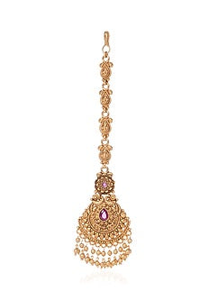 Gold Plated Pearl Maangtikka