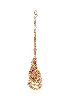 Gold Plated Pearl Maangtikka