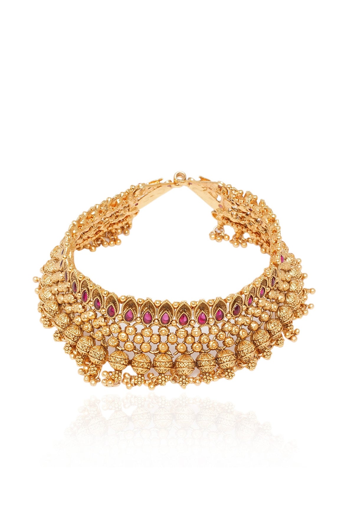 Gold Plated Brass Anklets (Set Of 2)