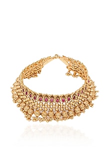 Gold Plated Brass Anklets (Set Of 2)