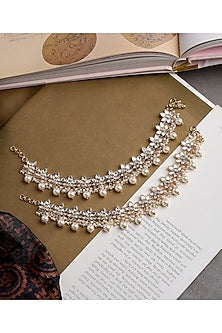 Gold Plated Brass Anklets (Set Of 2)