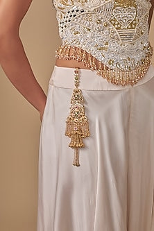 Gold Finish Kundan Polki Satka