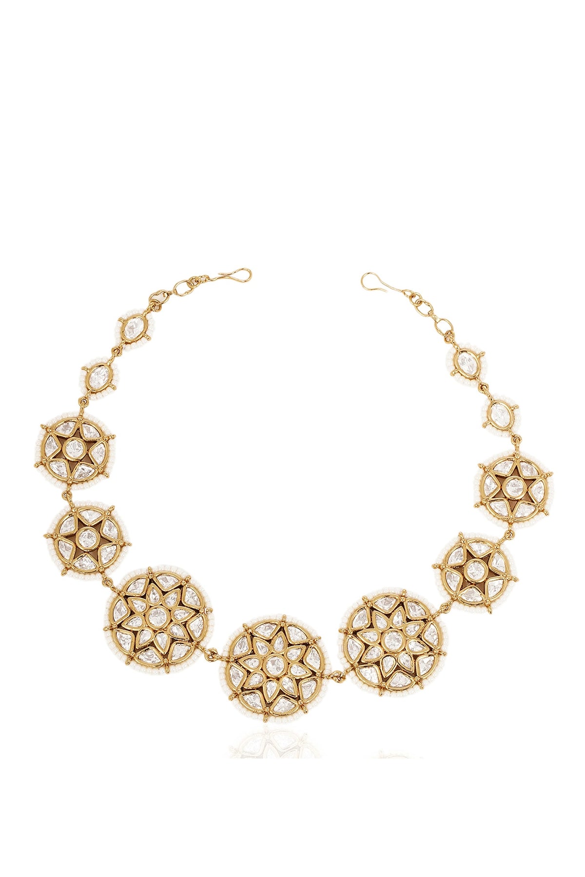 Gold Finish Kundan Polki Sheeshpatti