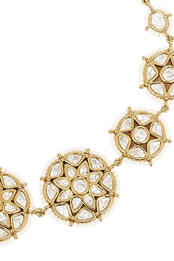 Gold Finish Kundan Polki Sheeshpatti