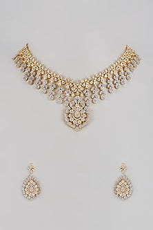 Gold Finish Zircon Necklace Set