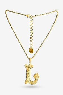 Gold Plated Initial Pendant Necklace