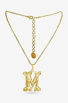 Gold Plated Initial Pendant Necklace