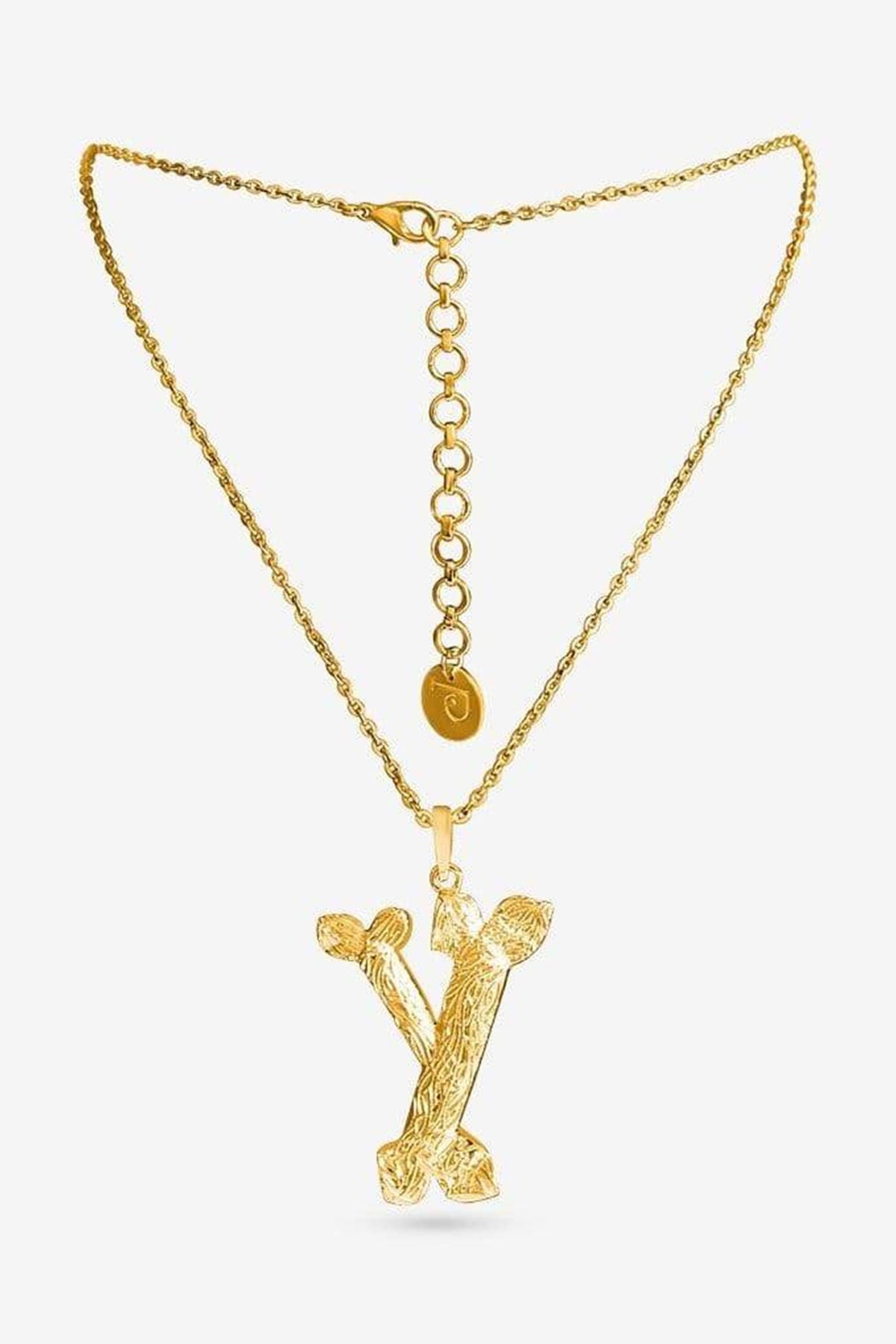 Gold Plated Initial Pendant Necklace