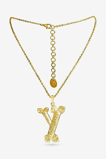 Gold Plated Initial Pendant Necklace