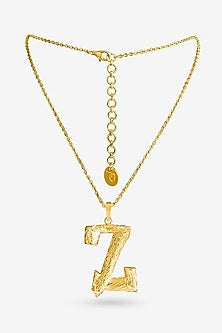 Gold Plated Initial Pendant Necklace