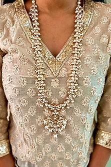 Gold Plated Kundan Polki Long Necklace