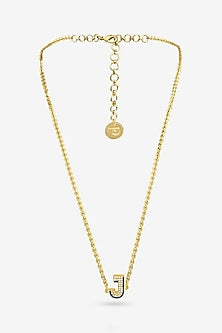 Gold Plated Diamond Initial Pendant Necklace