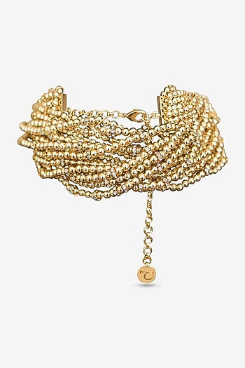 Gold Plated Pearl Choker Necklace