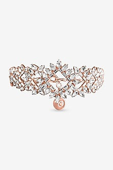 Rose Gold Plated Zircon Choker Necklace